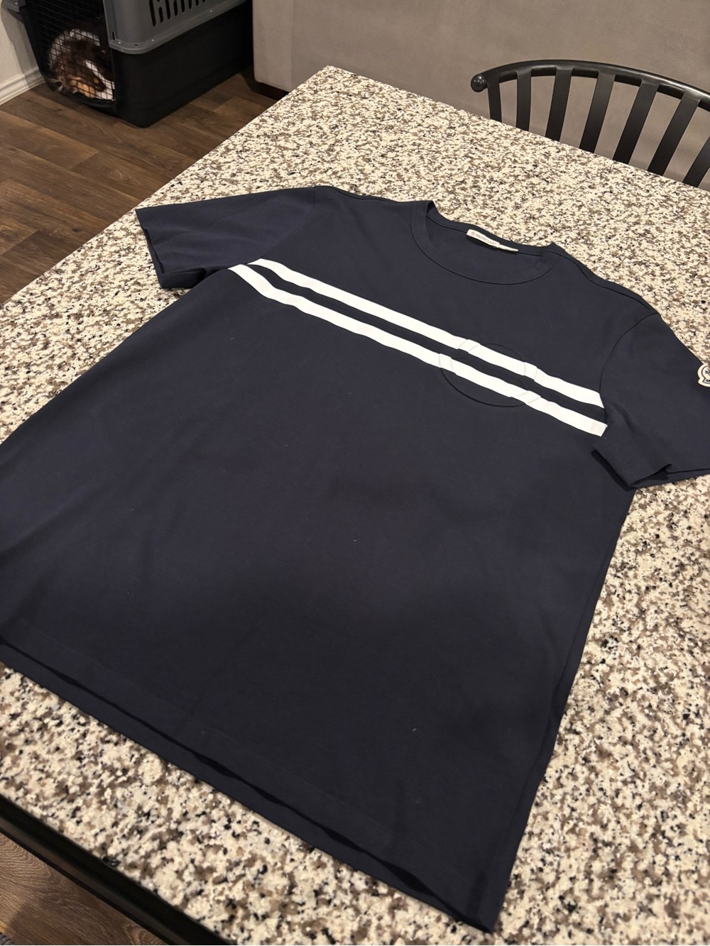 ❌ SOLD ❌ Moncler Maglia Maniche Navy Blue T-Shirt - Picture 2 of 8